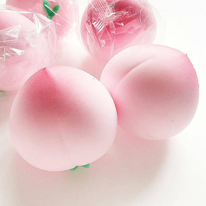 Soft Simulation Peach Slow Rising Stress Relief Squeeze Toys Decompression Vent Toy Party Gift For Kids