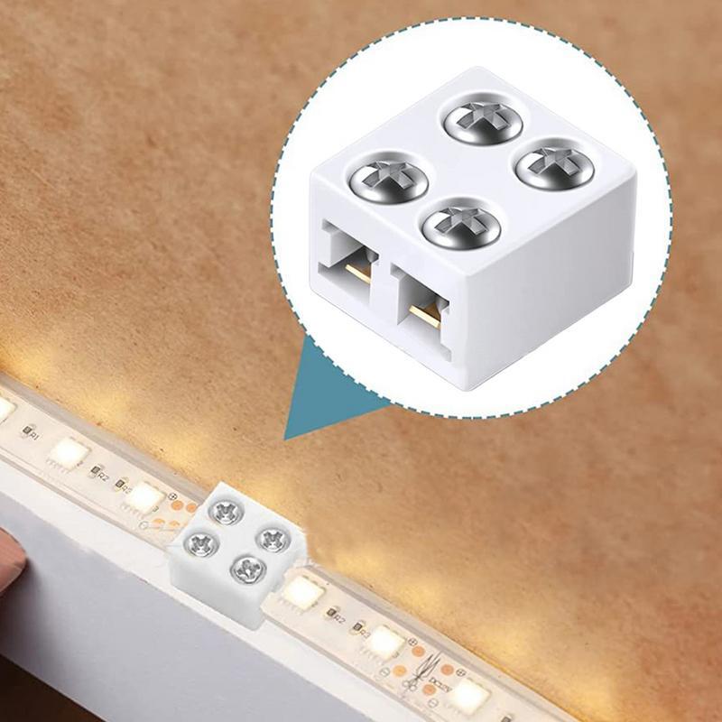 LED Light Strip conectores, user-friendly, conectores resistentes, versátil, 8mm