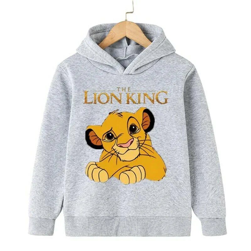 Sudadera con capucha de Simba de Disney para hombre y mujer, Sudadera estampada con estampado de El Rey León, ropa de manga larga para niños y niñas