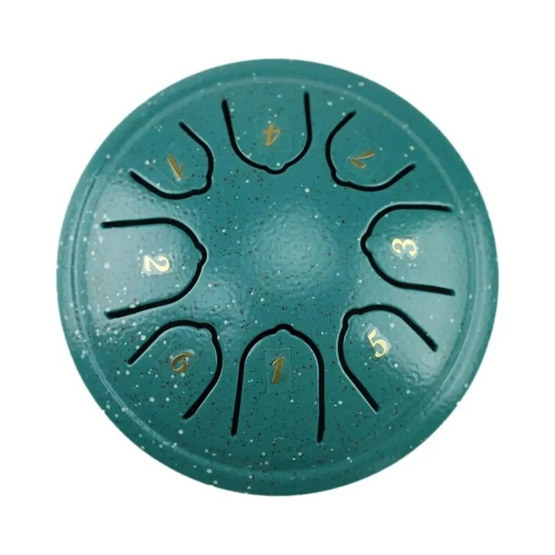 4.5 Inch 8-Tone Steel Tongue Drum Mini Hand Pan Drums Drumsticks Percussion With Instruments Drum Musical Accessories F9W2