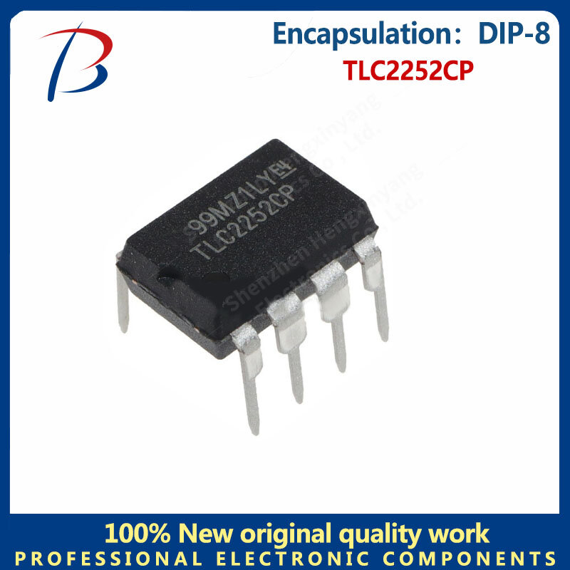 Microplaqueta do amplificador do sinal inserida diretamente no MERGULHO-8, TLC2252CP, Silkscreen, TLC2252CP, 5 PCes