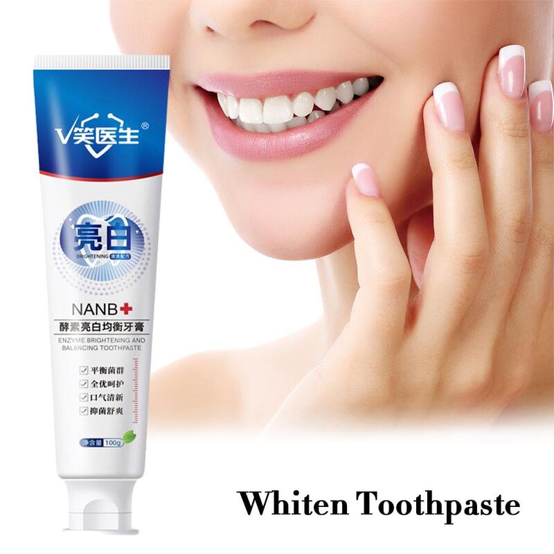 Mousse blanqueador dental, pasta de dientes para el cuidado profundo, limpieza dental, manchas orales, blanqueamiento de placa dental, elimina U0Z6, 100g