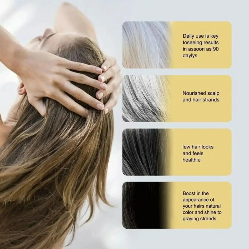 10 sztuk/pudło biały do czarnego ekstraktu roślinnego anty-utrata włosów szampon przeciw zdzierający szampon do włosów Polygonum Multiflorum