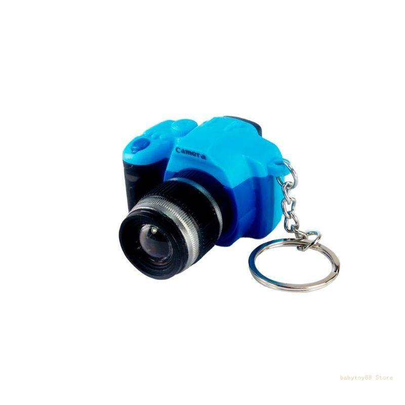 Y4UD Liontin Kamera Digital Bercahaya LED Gantung untuk Gantungan Kunci Mainan Malam Ornamen Hadiah Penjual Jalanan untuk