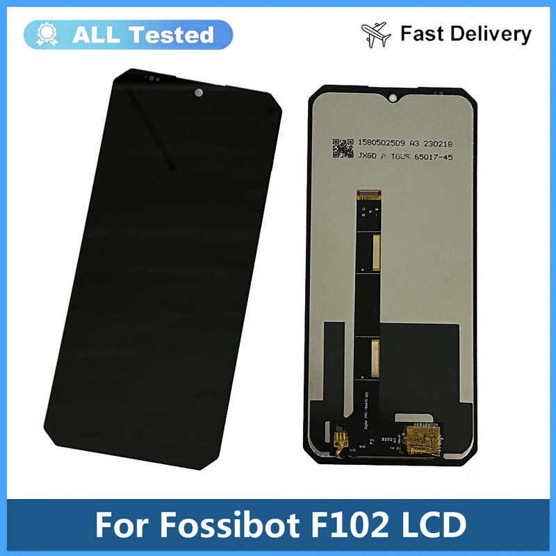 Substituição do conjunto da tela sensível ao toque LCD, 100% testado para o Fossibot F102, 6.58 "Android 13, LCD plus Cola
