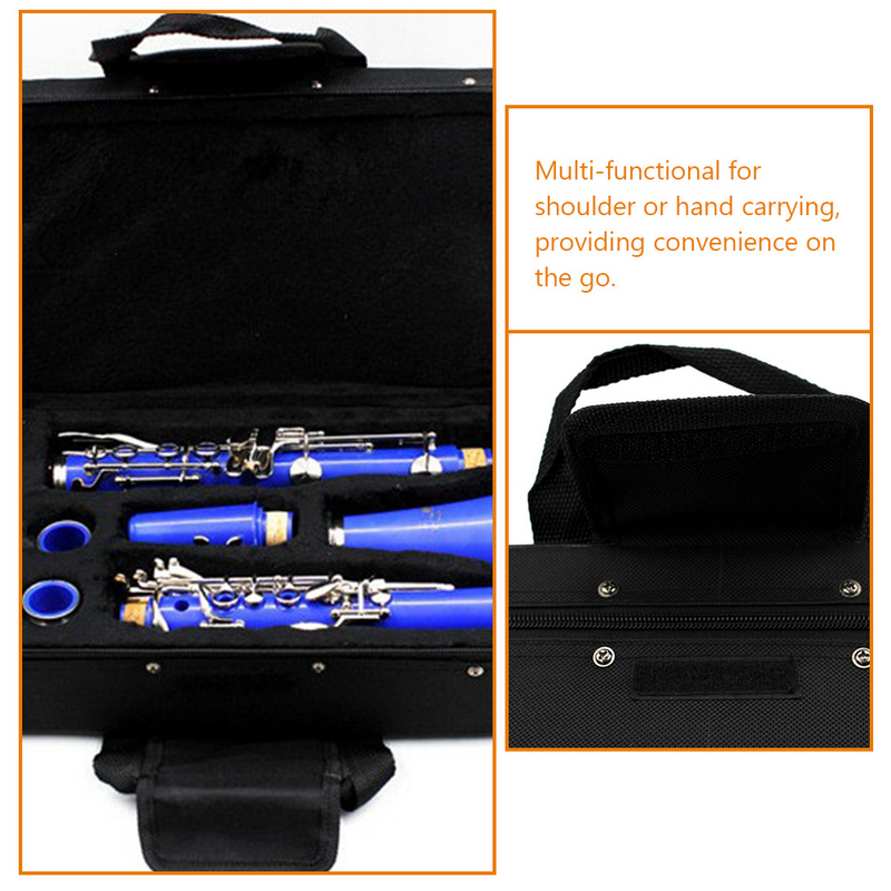 Caja de almacenamiento de clarinete, bolsa de almacenamiento de clarinete de tela Oxford, bolsa de transporte, accesorios de viaje, estuche de transporte de repuesto