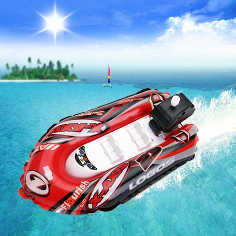 Play Bathroom Sprinkling Summer Swimming Kids Bathing Yacht Toy Play Water Toy Boat Wind Up Toy Inflatable Pool Diving Toy