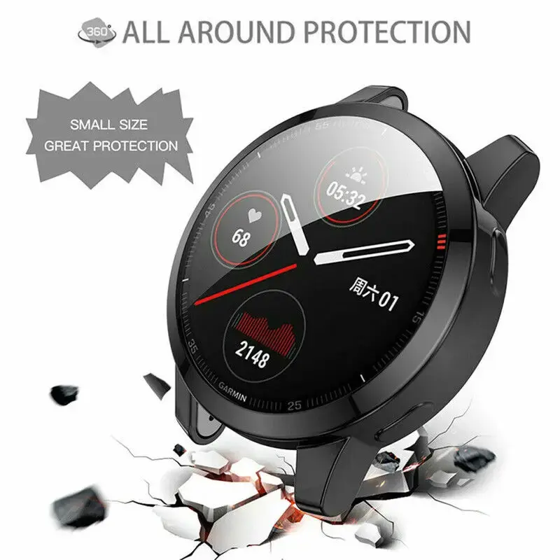TPU Watch Case para Garmin Vivoactive 4, 4S, Venu 2, 2S, Smart Watch Cover, Screen Protector Shell, Protective Frame Bumper