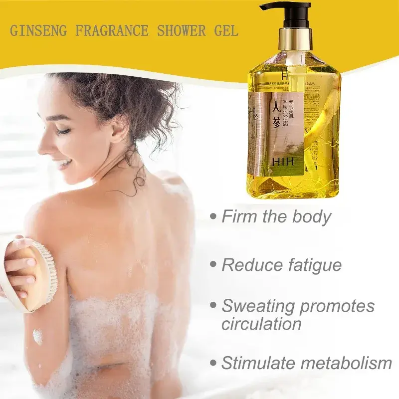 Rich Foam Ginseng Skin Whitening Body Wash Long Lasting Fragrance Bath Works Smooth Moisturize DryShower Gel