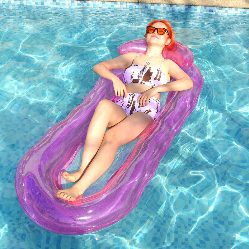 Colchão inflável dobrável para piscina, cama de piscina, cadeira de esportes aquáticos, cadeira de praia, espreguiçadeira flutuante