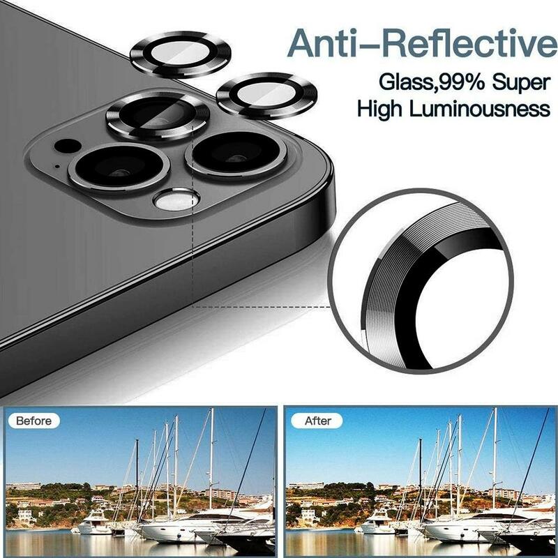 Telefone móvel Lens película protetora, Metal Padrão CD, colorido, adequado para a Apple 15 Pro, Eagle Eye, U3I3