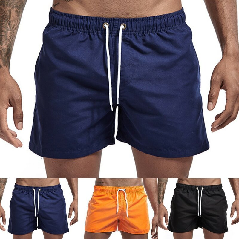 Shorts elegantes de secagem rápida para homens, calção de banho, cueca boxer, cuecas, material elástico, verão