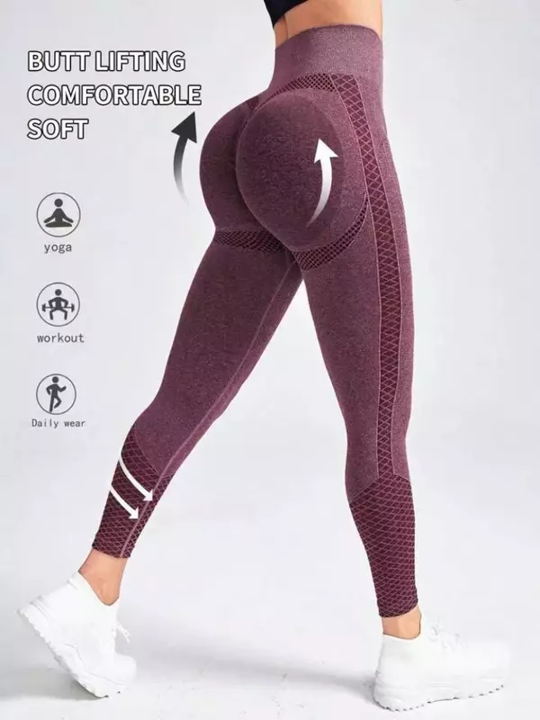 Yeae Frauen Yoga Leggings Fitness nahtlose Legging weibliche Bauch kontrolle Laufen Training hohe Taille Strumpfhosen Gym Leggings für den Sport