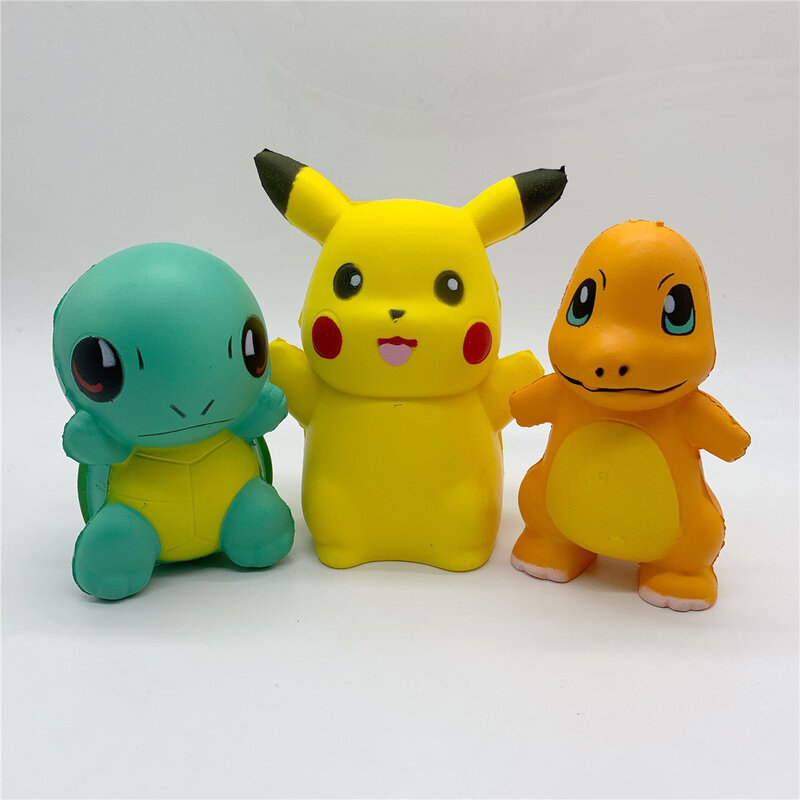 Pokémon Pikachu Squishy Anti-Stress 3D Decompress Ball Fidget Brinquedos, Charmander, Lento Rising, Squish Doll, Kawaii, Crianças, Meninos Presentes, Quente