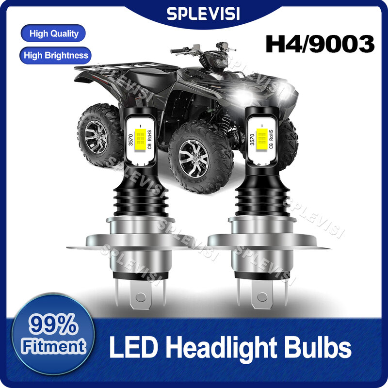 2PCS Upgrade ATV H4/9003 LED Headlight Bulbs For Fit Yamaha Grizzly 700 YFM700D 4x4 FI For YFM700PLE 4x4 Limited Edition FI EPS