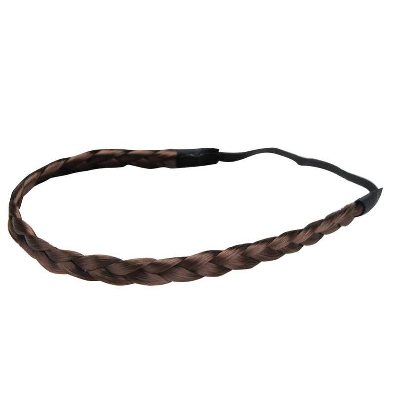 Headband sintético Fishtail tranças cabelo com cinto ajustável, tranças trançado Hairband, estilo boêmio Hairpieces