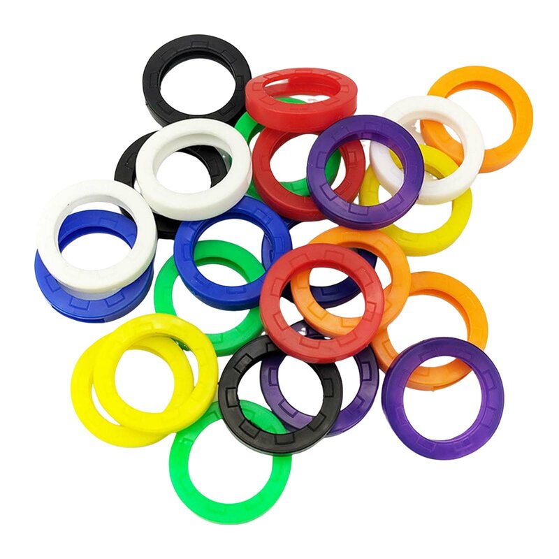 5pcs Key Caps Covers Rings Keys Identifier Coding Tags PVC Sleeve Protecting Your Key Heads from Dirty