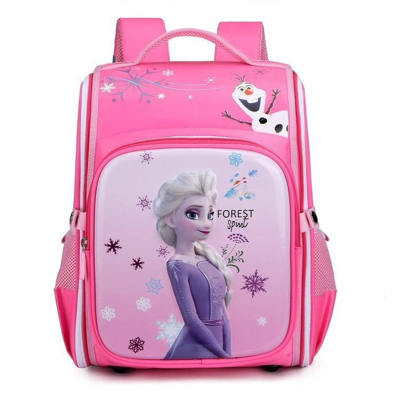 Disney 2022 New Children's Backpack Frozen Cartoon Cute Girls Schoolbag Spider-Man Waterproof Large Capacity Boys Backpack