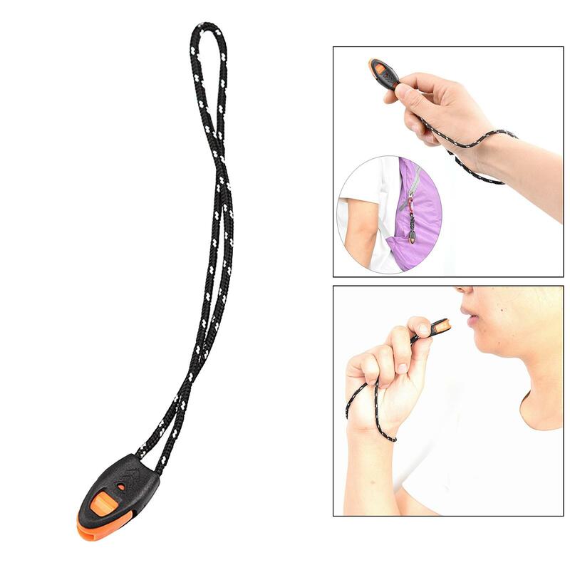 2x Emergency Whistle with Lace Whistle Survival in Voice for Fishing Boat