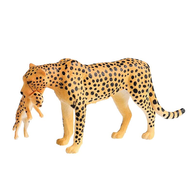 Figurina di giocattoli leopardati Playset di ghepardo per giocattoli educativi bomboniere