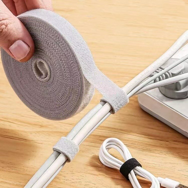 1/5M Cable Organizer gestione dei cavi Wire Winder Tape auricolare Mouse Cord Management Ties Protector per iPhone Xiaomi Samsung