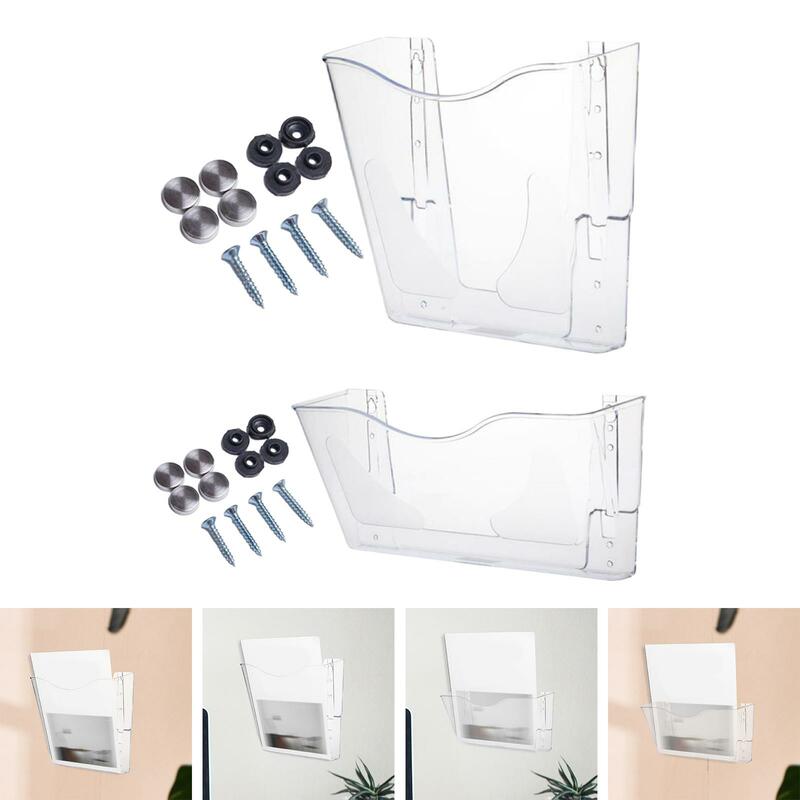Acrylic Wall Hanging File and Magazine Holder Versatile File Organizer Literature Holder for Conference Sturdy Lightweight