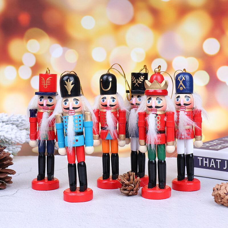 木製のくるみ割り人形の形をしたペット、クリスマスの装飾、新年、12cm、1個