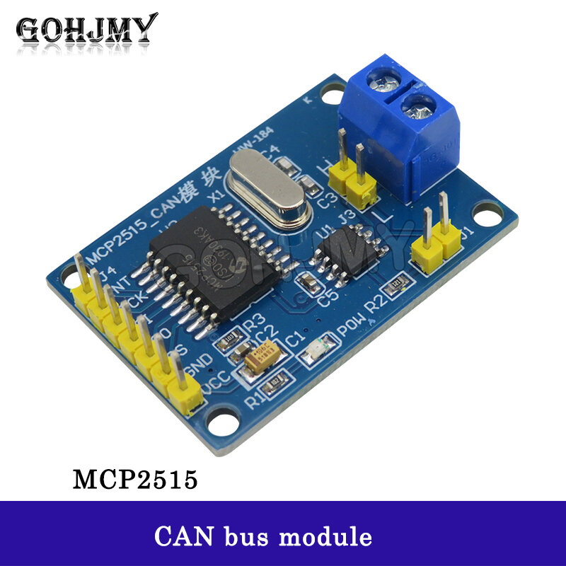 MCP2515 CAN bus module TJA1050 receiver SPI protocol 51 microcontroller program routine