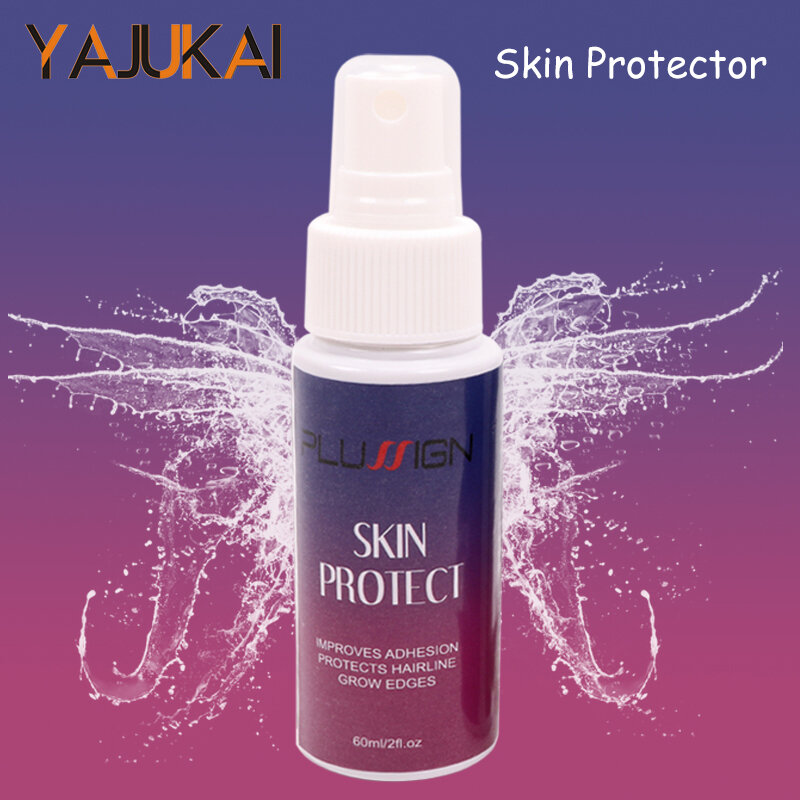 Plussign-Peruca Skin Protector Primer, Protetor do couro cabeludo, Frontal Clear Spray, Funciona com Fita de Cabelo, 60ml, 1Pc