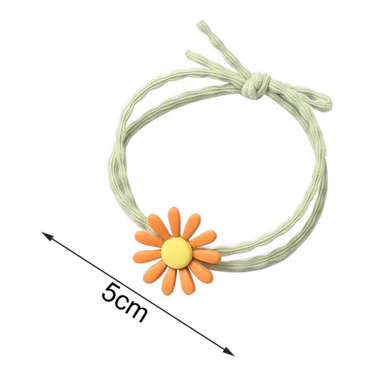 Hair Band Elastic Flower Decor Girls Hair Rope Simple Style Wear-resistant High Tensile Headwear Hair Accessories For Dating