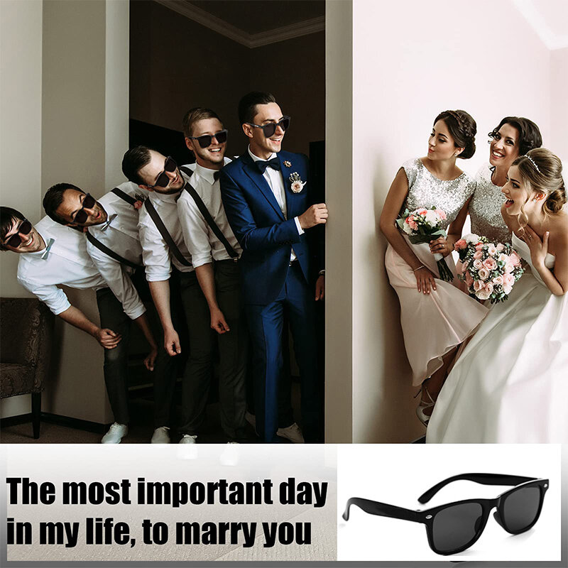 12-100 paia di occhiali da sole a forma di cuore bomboniere per feste di matrimonio sfuse per gli ospiti addio al nubilato addio al nubilato occhiali divertenti regalo per damigelle d'onore della sposa della squadra