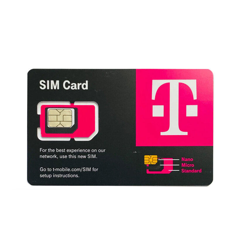 미국 선불 T-모바일 SIM 카드, 7-90 일 무제한 데이터 통화, SMS 무료 SIM 카드 홀더, 지지대 eSIM