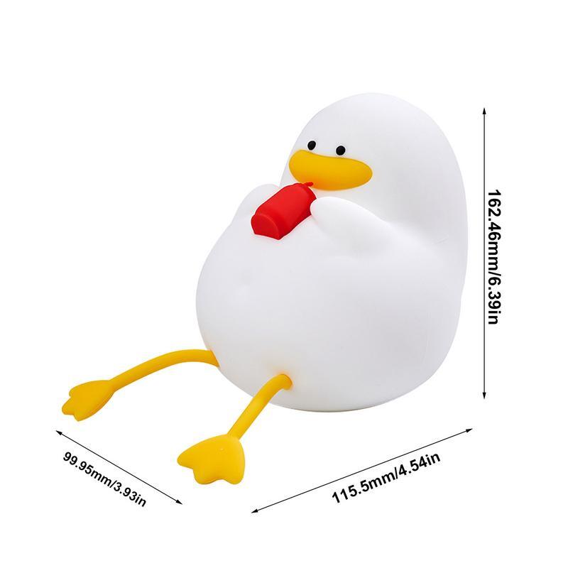 Nursery Duck Light Rechargeable Tap Control Dimmable Night Lamp With Timer Cute Duck Lamp Decor For Living Room Bedroom Nursery