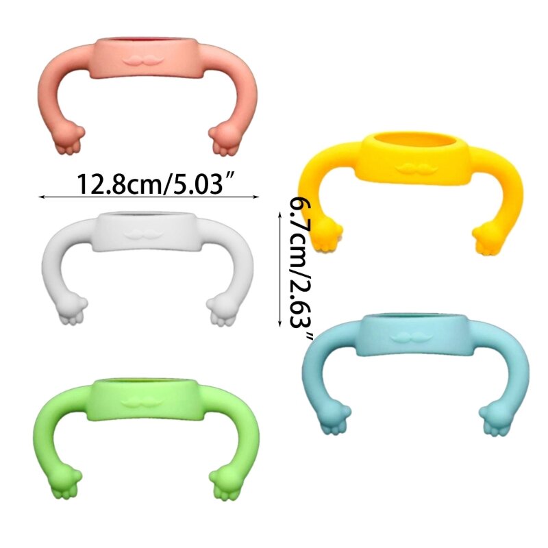 Baby Bottle Handle Silicone Baby Bottle Holder with Easy Grip Handles to Hold Their Own Bottle Used for 2.17" to 2.62"