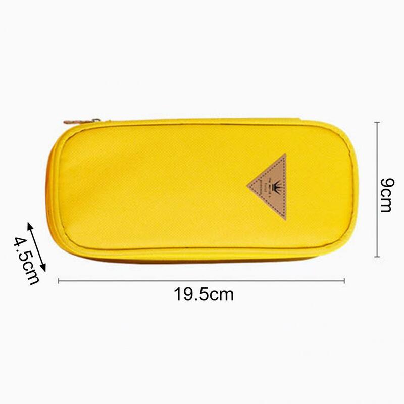 Stationery Box Large Capacity Solid Color Oxford Cloth Triangular Pattern Pencil Bag Student Prize