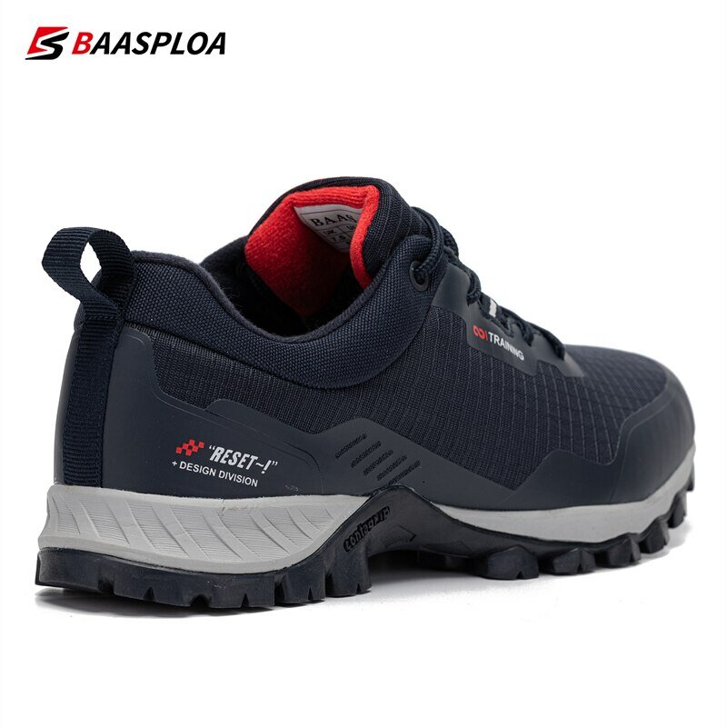คอลเลกชัน AliExpress Baasploo รองเท้าเดินป่าผู้ชาย, ใหม่ป้องกันการลื่นไถลทนต่อการสึกหรอรองเท้าผ้าใบ sepatu bepergian กลางแจ้งกันน้ำแฟชั่นรองเท้าผู้ชายที่สะดวกสบาย