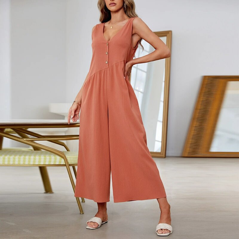 Spodnie na szelkach ciążowe luźna damska odzież do karmienia z dekoltem w szpic jednoczęściowy kombinezon jednoczęściowy kombinezon Streetwear