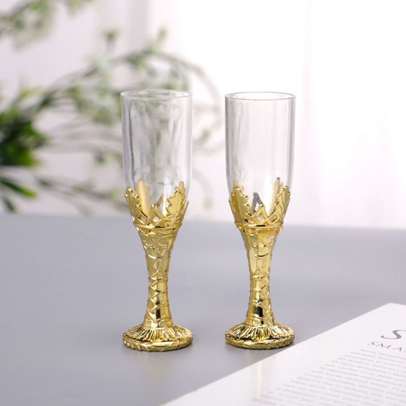 12 Pcs Clear Plastic Glasses Mini Banquet Party Bottles Candy Packing Box 11X3CM Wedding Favor Goblet Shaped Container