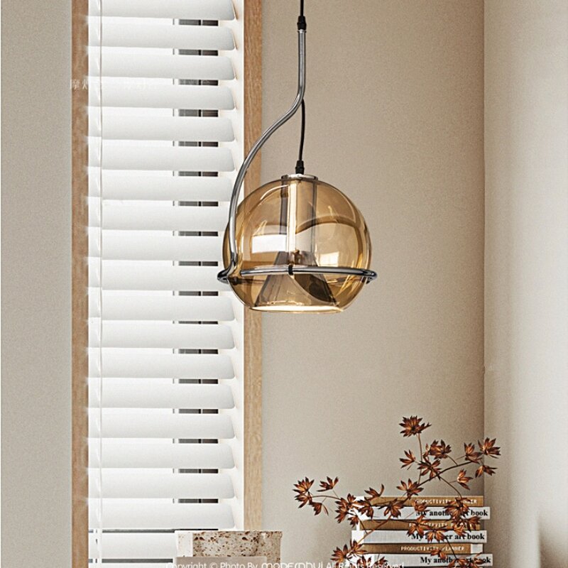 Denmark Medieval Industrial Nordic E27 LED Hanging Pendant Lamp for Study Living Room Bedside Villa Decor Bedroom Creative