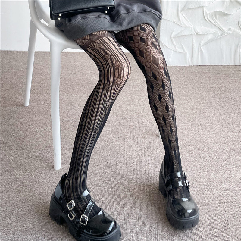 블랙 앤 화이트 레이스 로리타 하이 튜브 허벅지 무릎 양말, 귀여운 롱 튜브 러브 레이스, 일본 대학 스타일, 초박형 섹시