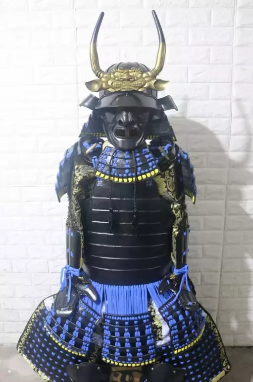 Frp Materiaal Japanse Samurai Pantser Cosplay Film Gewone Warrio Podium Prestaties Kosten Handgesleept Echte Bepantsering Japanse Pantsers