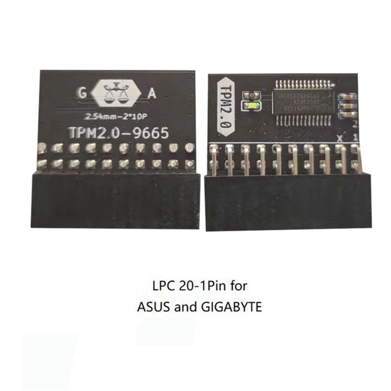 ASUS TPM-L R2.0/기가바이트 GC-TPM2.0 호환 트러스트 플랫폼 모듈, LPC 20 핀 보호 모듈, 20-1 L2P7, 2X