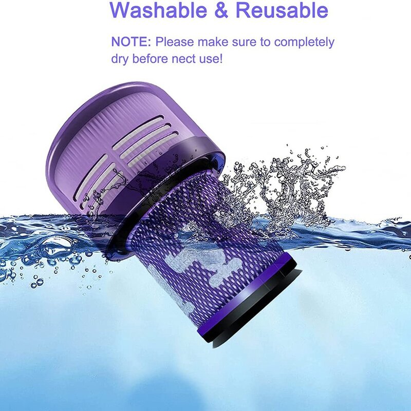 Vakuum filter Ersatz für Dyson v12 erkennen schlanke Staub tuch wasch bare Filter reinigung Staubsauger Teile, Teil 0086-01