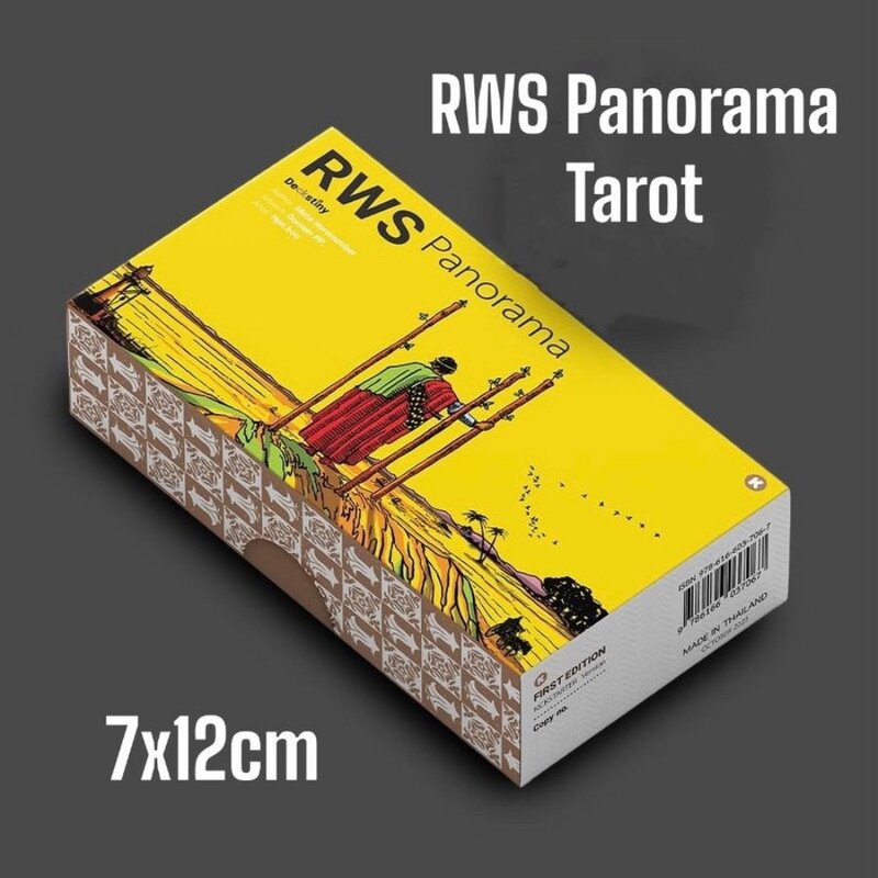 7*12cm RWS Panorama Tarot disepuh emas Edges78 buah kartu ketika lensa sudut lebar menunjukkan anda perspektif baru dari RWS