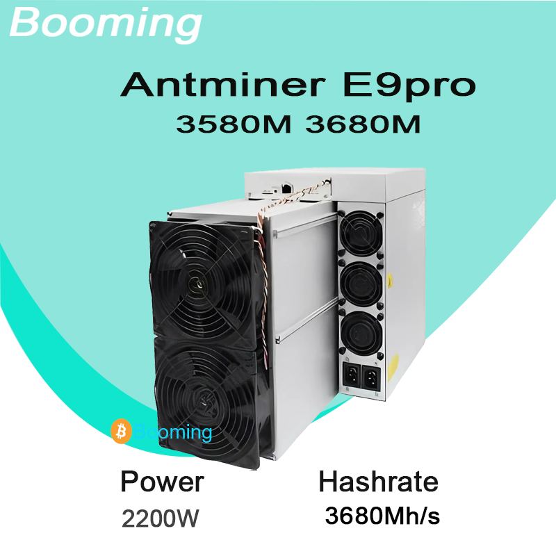 2024 New Bitmain Antminer E9 Pro 3580M 3680Mh/s 2200W ETC ETH Ethash Miner Ethereum Asic Miner E9pro in Stock E9pro 3680MH