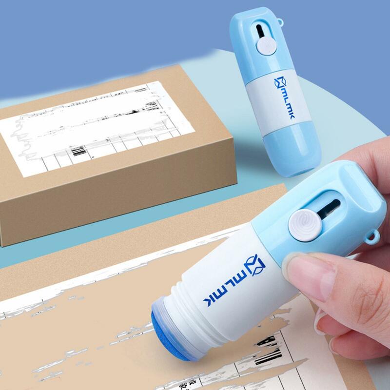 2 IN 1 Thermal Paper Correction Liquid Parcel Box Opener Knife Cartoon Express Tool Identity Privacy Protector Eraser