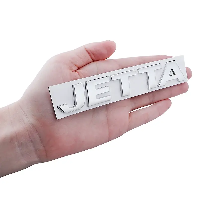 3D Metal Tail Logo Etiqueta Inglês, Adequado para Jetta e JETTA, Modificação do carro Adesivo, VA3VS57