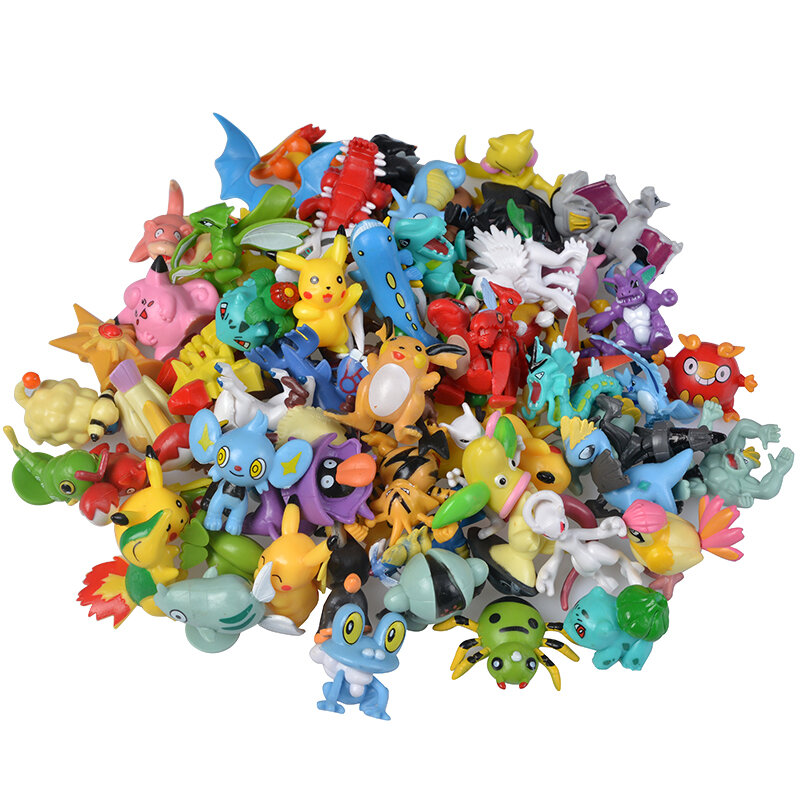 Figuras de acción de Pikachu para niños, juguetes coleccionables de Anime de 4-6 Cm, decoración Ornamental, gran oferta
