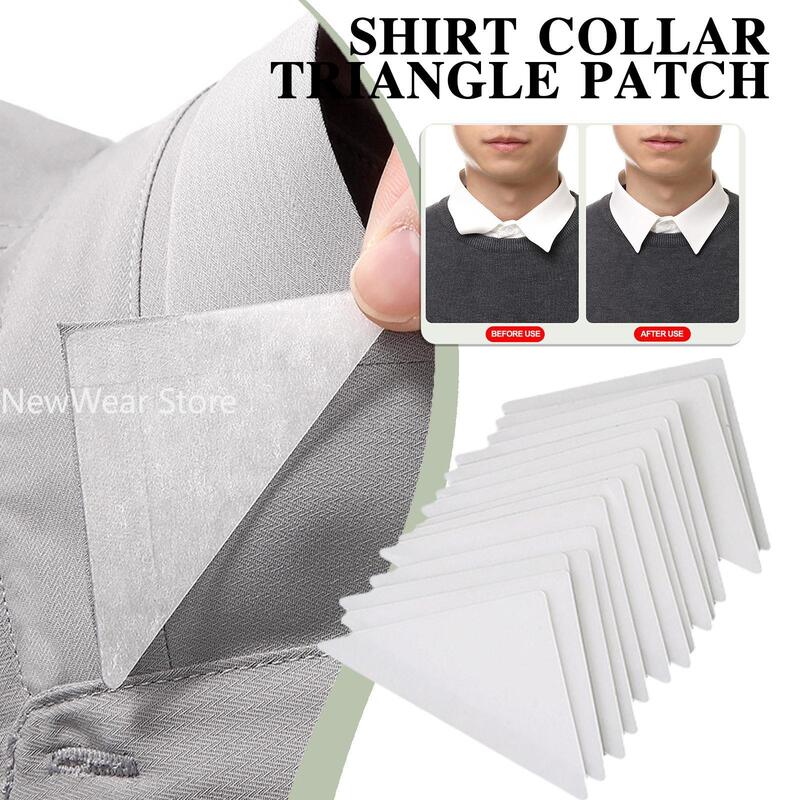 30/50 pezzi adesivi per colletto colletto fisso supporto per colletto della camicia adesivi stereotipati per un facile utilizzo collare usa e getta non arriccia o ordito