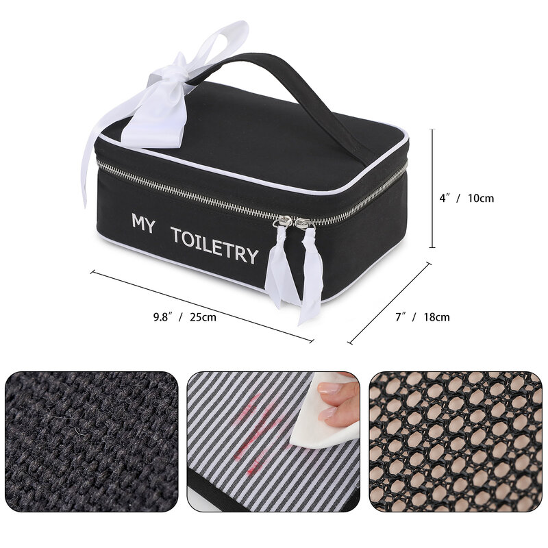 Multi-Layer Makeup Bag Women's Cosmetic Bag Travel Large-Capacity Storage Organizer Toiletry Bag With Adjustable Dividers